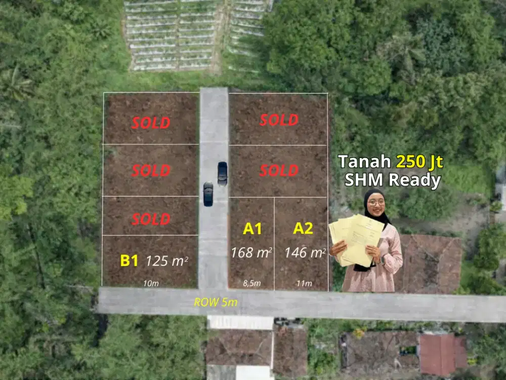 SHM Siap AJB, Tanah 250Jt di Jalan Palagan Jogja Atas