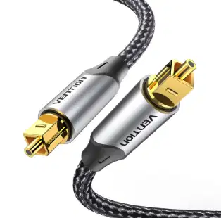 Cable Fiber Optic Audio 2.0M - Gold Cocok Untuk  Home Theater, TV, Spe