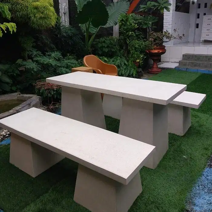 bangku meja taman terrazzo