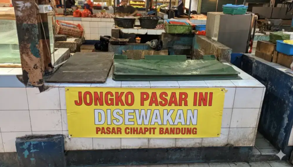 Disewakan Jongko Berdagang Strategis di Pasar Cihapit