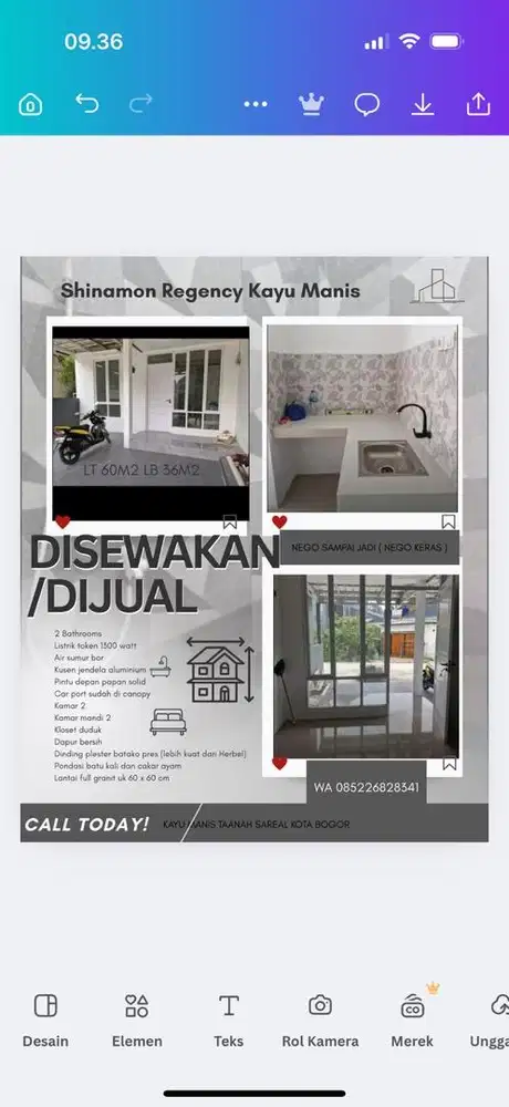 Di Jual Rumah Tinggal  ( Bisa Nego Sampai Jadi)