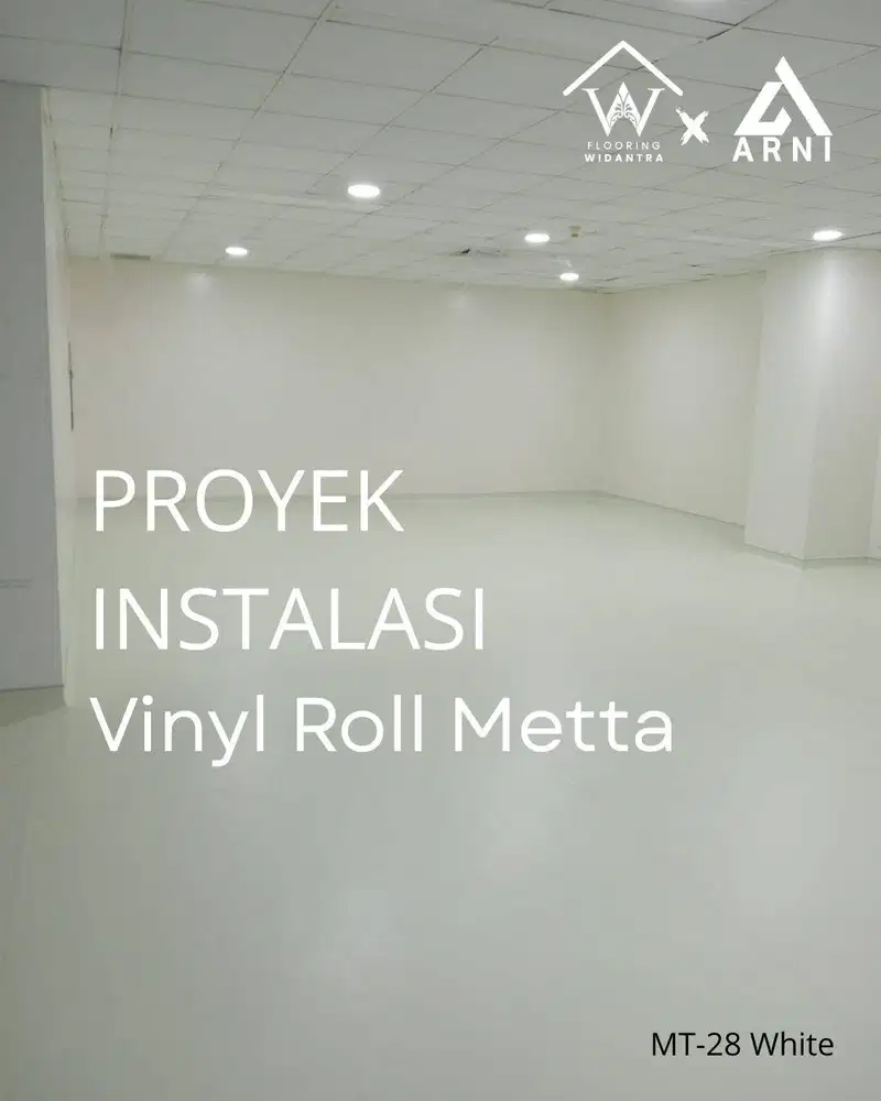 Lantai Karpet Vinyl Roll Meta | Warna Solid Heterogeneous tebal 2mm