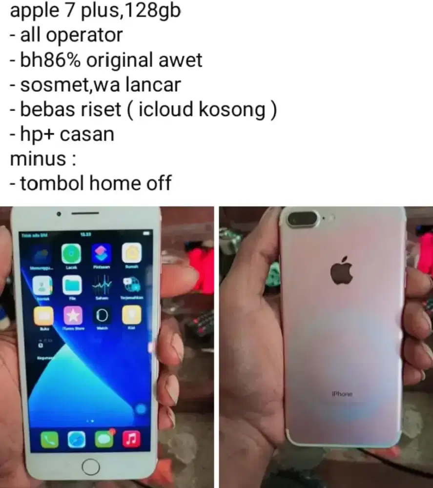 Dijual cepat Iphone 7plus