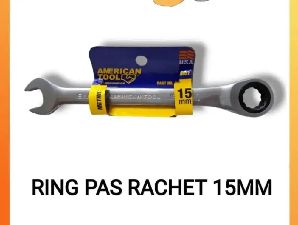 Kunci ring pas rachet 15mm American Tool