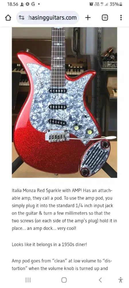 Gitar listrik ITALIA MONZA SPEAKER mewah special