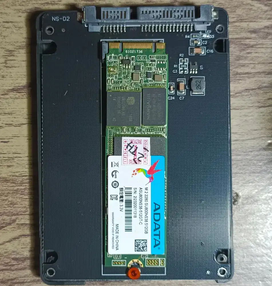 SSD M2 ADATA SU800 512Gb + Case