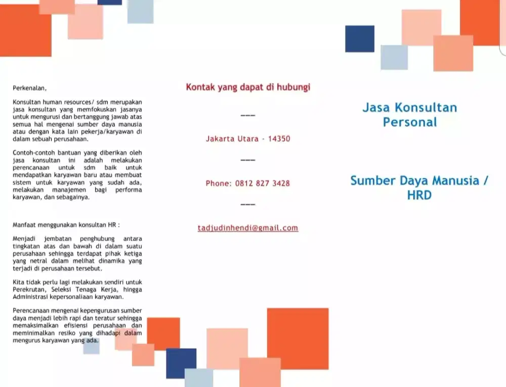 Konsultan Freelance HRD-Recruitment-All Generalis