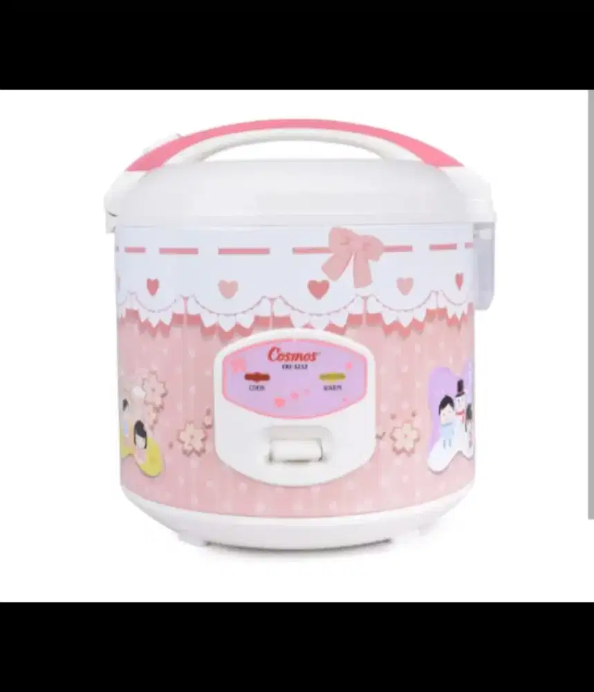 cosmos CRJ3232 rice cooker nonstik 2Liter 400watt 3in1 pink motif snow