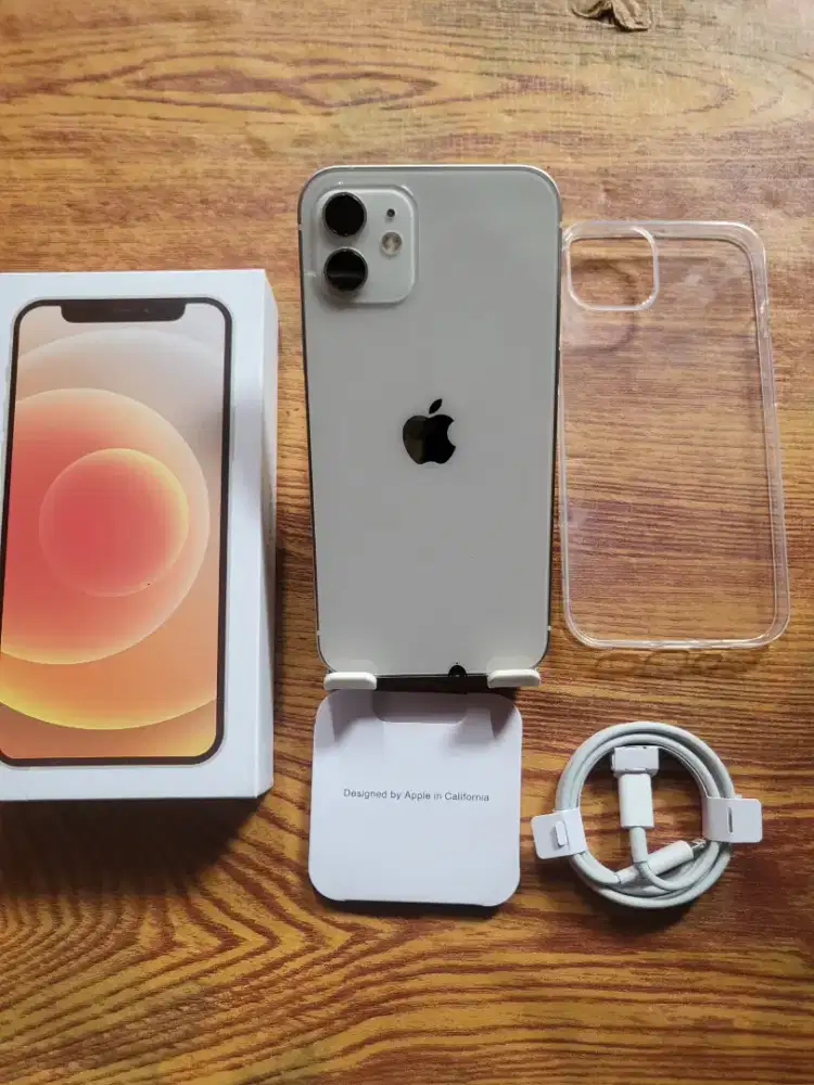Iphone 12 128gb white inter fullset mulus no minus all operator