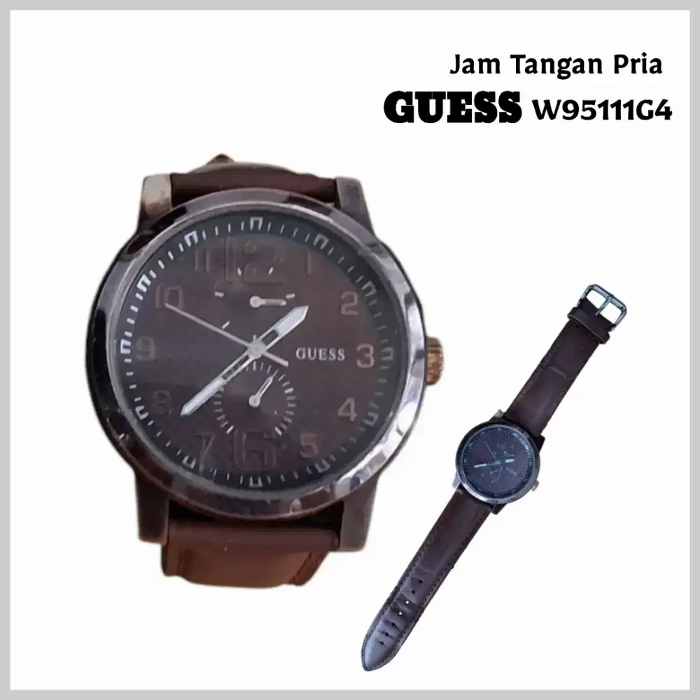 Jam Tangan Arloji Pria Cokelat GUESS