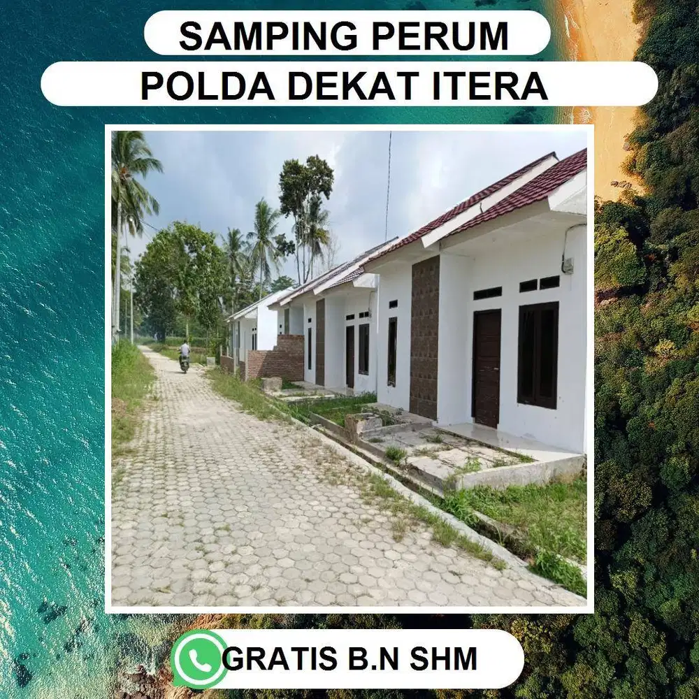 Tanah pribadi dekat kampus itera di samping perumahan polda