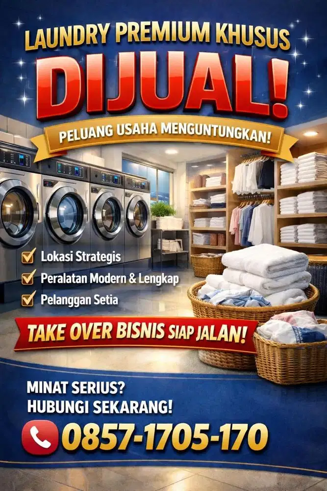 Dijual Cepat Laundry Khusus Satuan