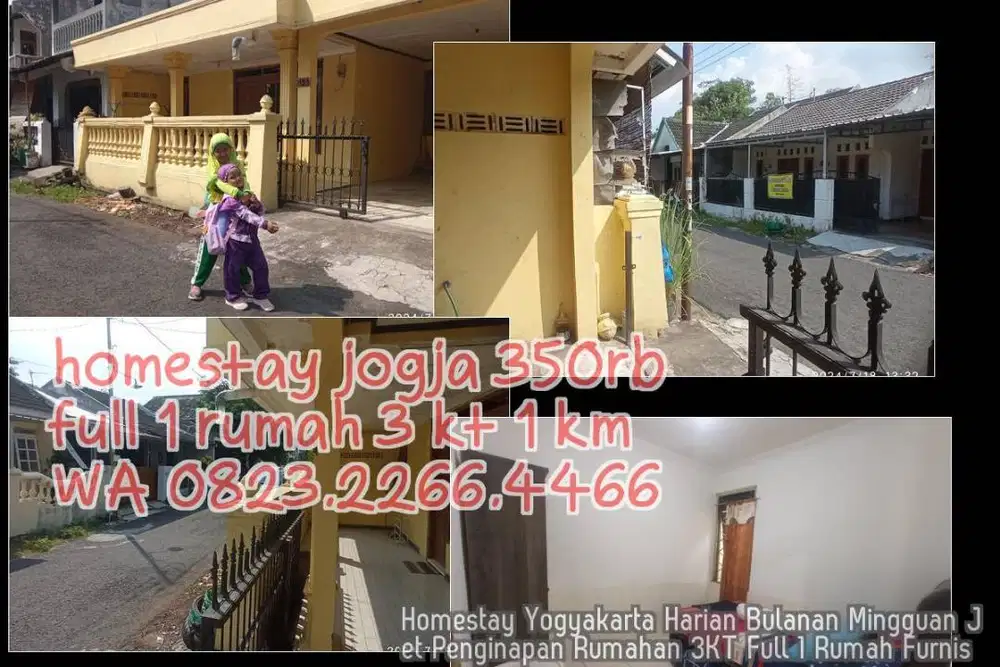 Homestay Yogyakarta Harian Bulanan Mingguan Jet Penginapan Rumahan 3KT