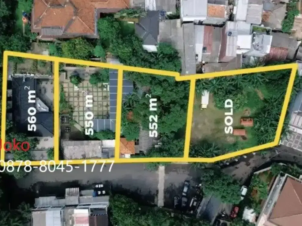 Jual Tanah Kavling Luas 560 M2 di Kemang Utara