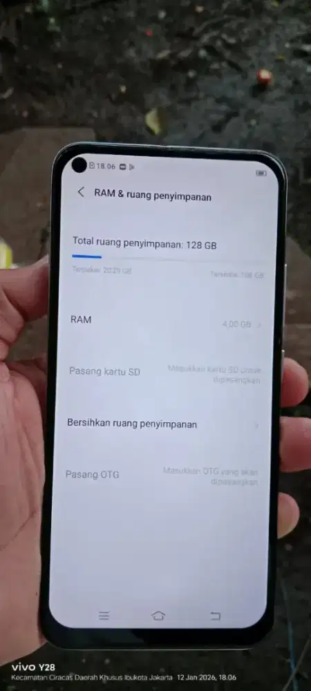 Vivo  y30 resmi 4/128 no mnus cas biasa
