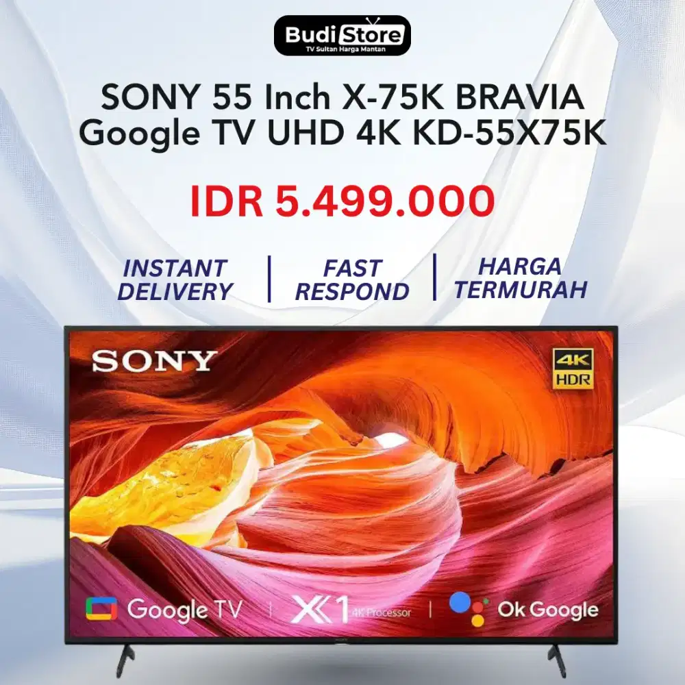 SONY 55 INCH BRAVIA X-75K 4K UHD GOOGLE TV KD-55X75K
