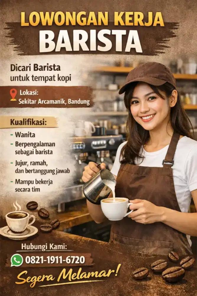 Dicari barista coffee yang berpengalaman