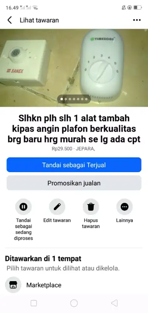 Slhkn lh slh 1 dr alat tambah kipas plafon brg baru hrg murah cpt dpt