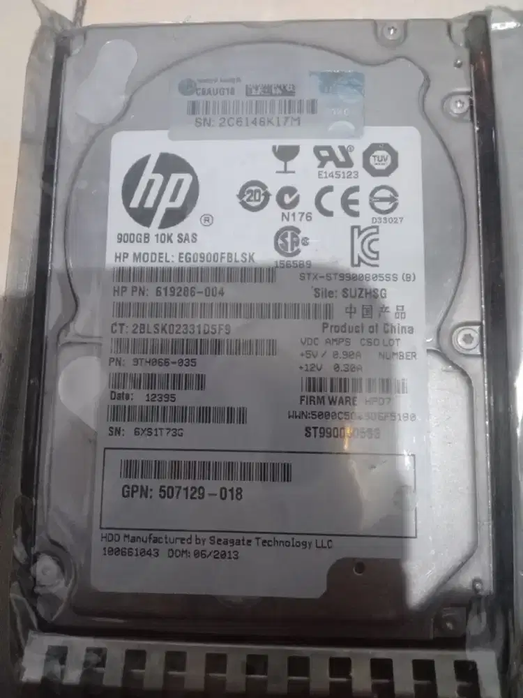 Hardisk Sas Hp 900gb 10k Baru