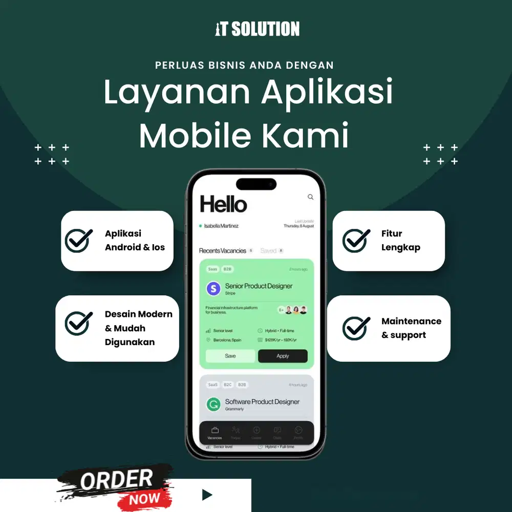 Jasa Pembuatan Aplikasi Mobile Android & iOS Profesional