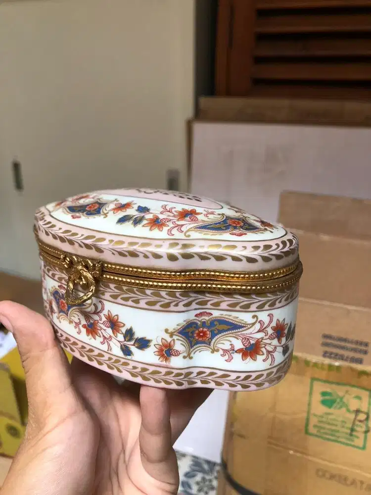 Kotak Perhiasan Perancis Antik/Vintage