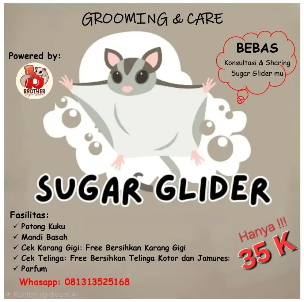 Grooming sugar glider