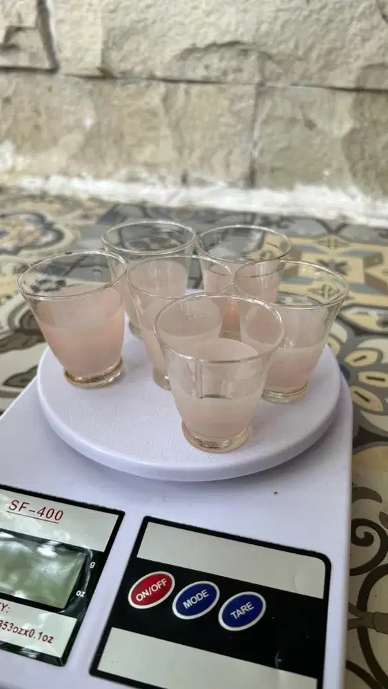 Set Gelas Kecil Kaca/Gelas Sloki/Gelas Teh Kecil (Isi 6)