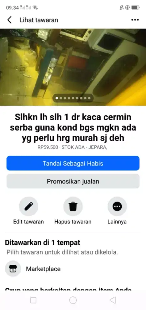 Slhkn plh slh 1 dr kaca cermin serba guna cocon di kmr TDR murah sj