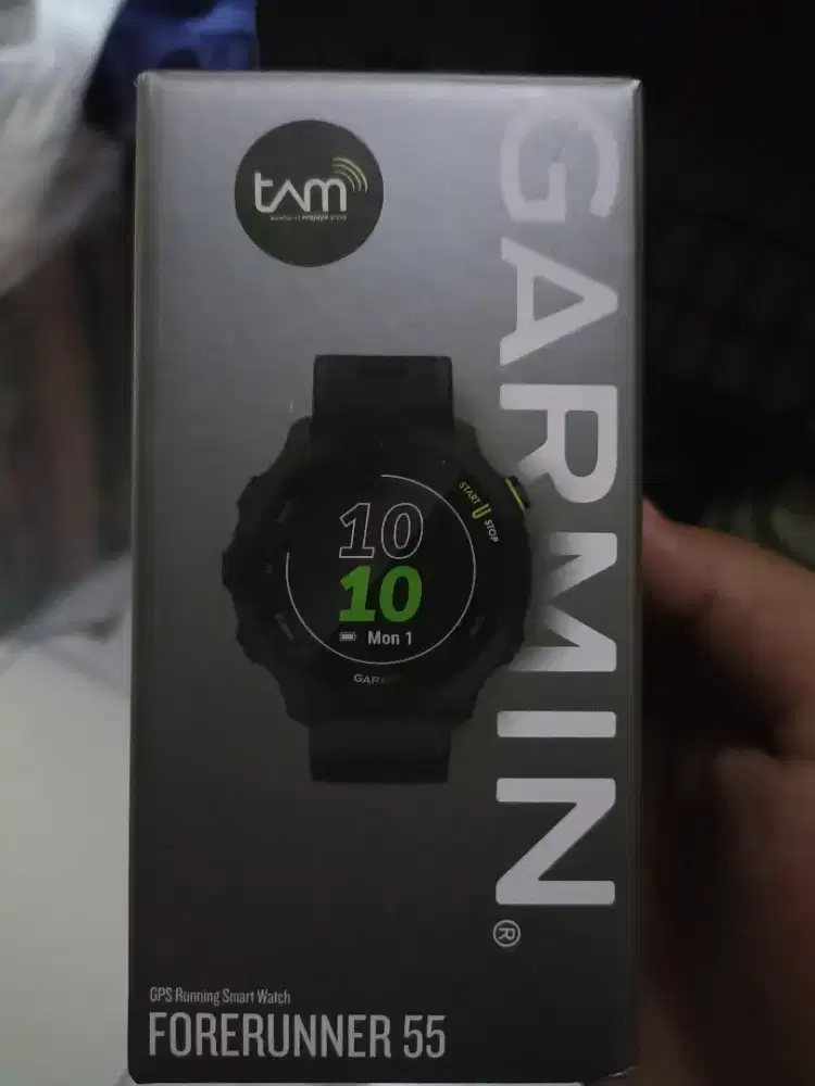 Jam tangan Garmin forrunner 55 dan shockz headset