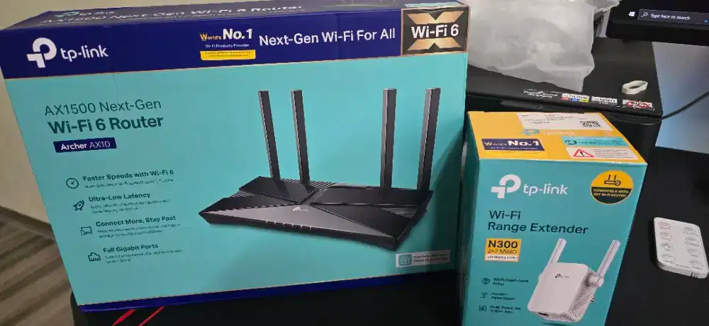 Tp-Link AX1500 Wifi 6 Router + Tp-Link Range extender N300