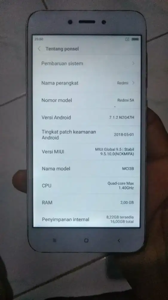 Xiomi redmi 5a ram 2/16