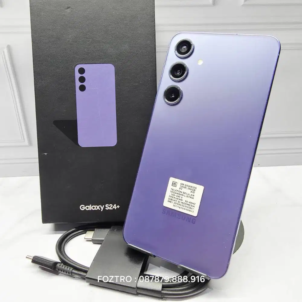 Samsung Galaxy S24 Plus 12/256GB Violet Fullset LIKE NEW Resmi