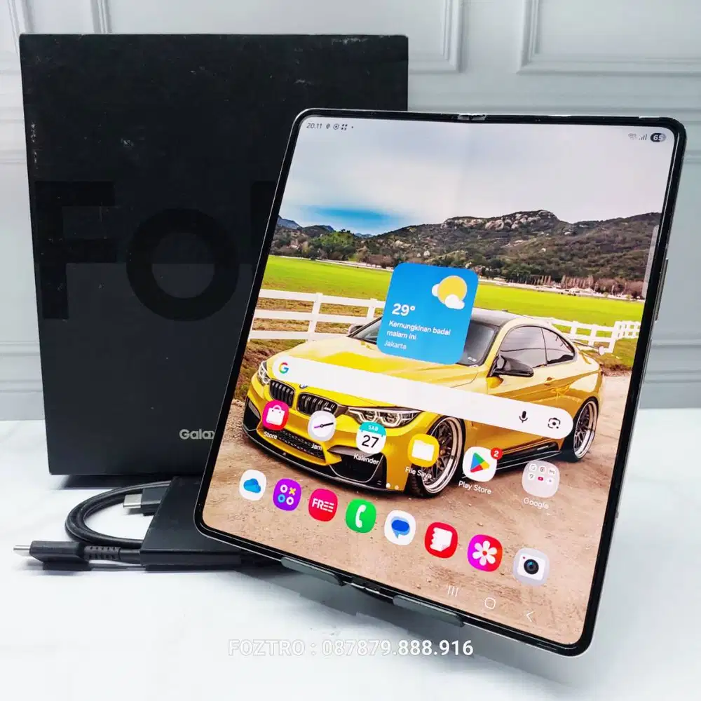 Samsung Galaxy Z Fold 4 12/256GB Beige Fullset Resmi No Minus