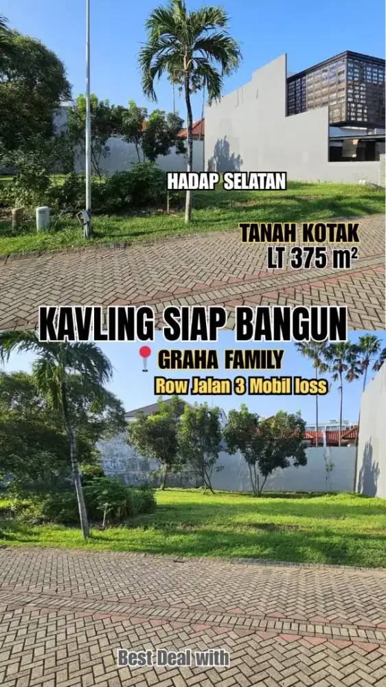 Dijual Kavling Graha Family Blok O – Rare Listing Hadap Selatan