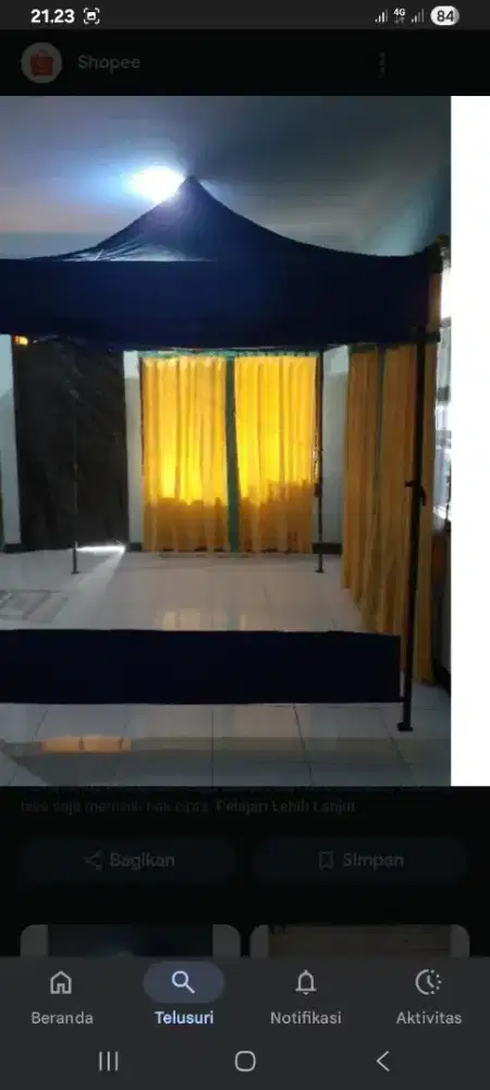 Jual Tenda Baru 2,5 meter