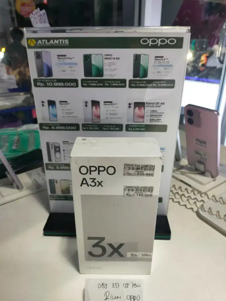 Oppo A3x Ram 4+4/128gb ATLANTIS DAHSYAT