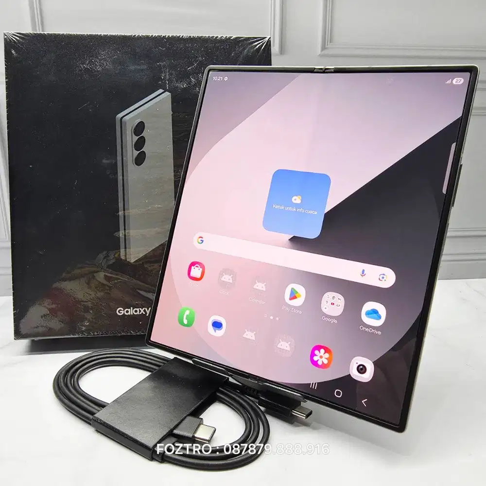 Samsung Galaxy Z Fold 6 12/512GB Silver Fullset Resmi No Minus