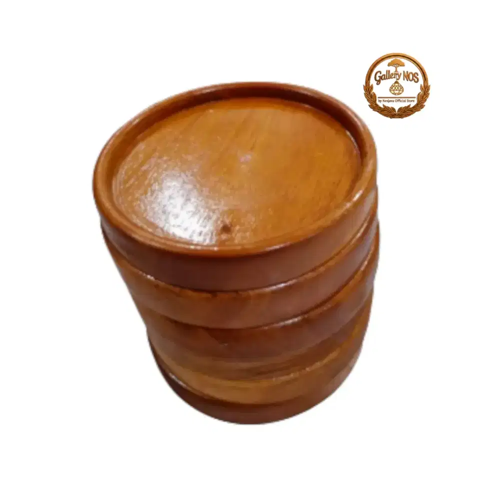 Tatakan gelas kayu mahoni