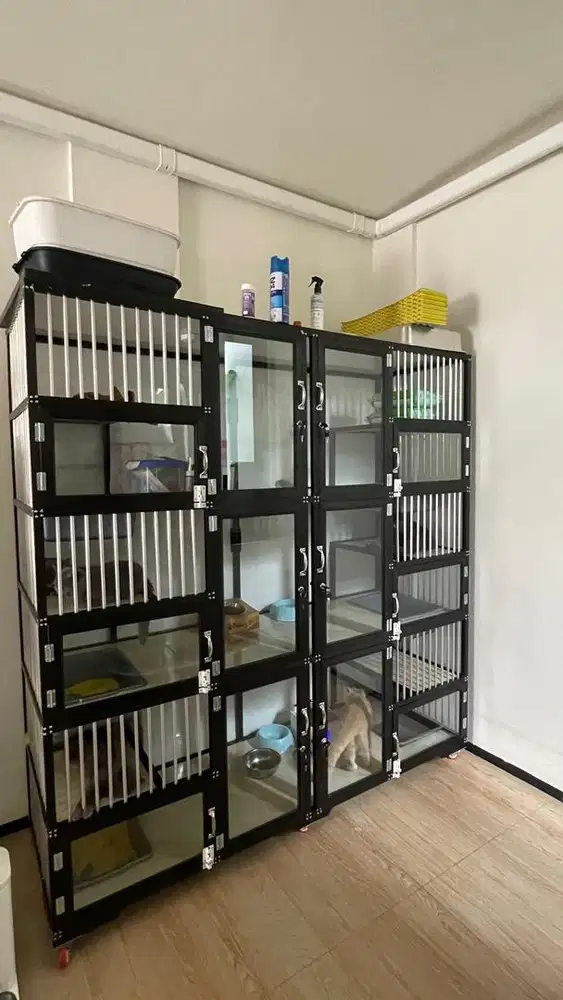Kandang Kucing Anjing Alumunium Tingkat 6 Kamar