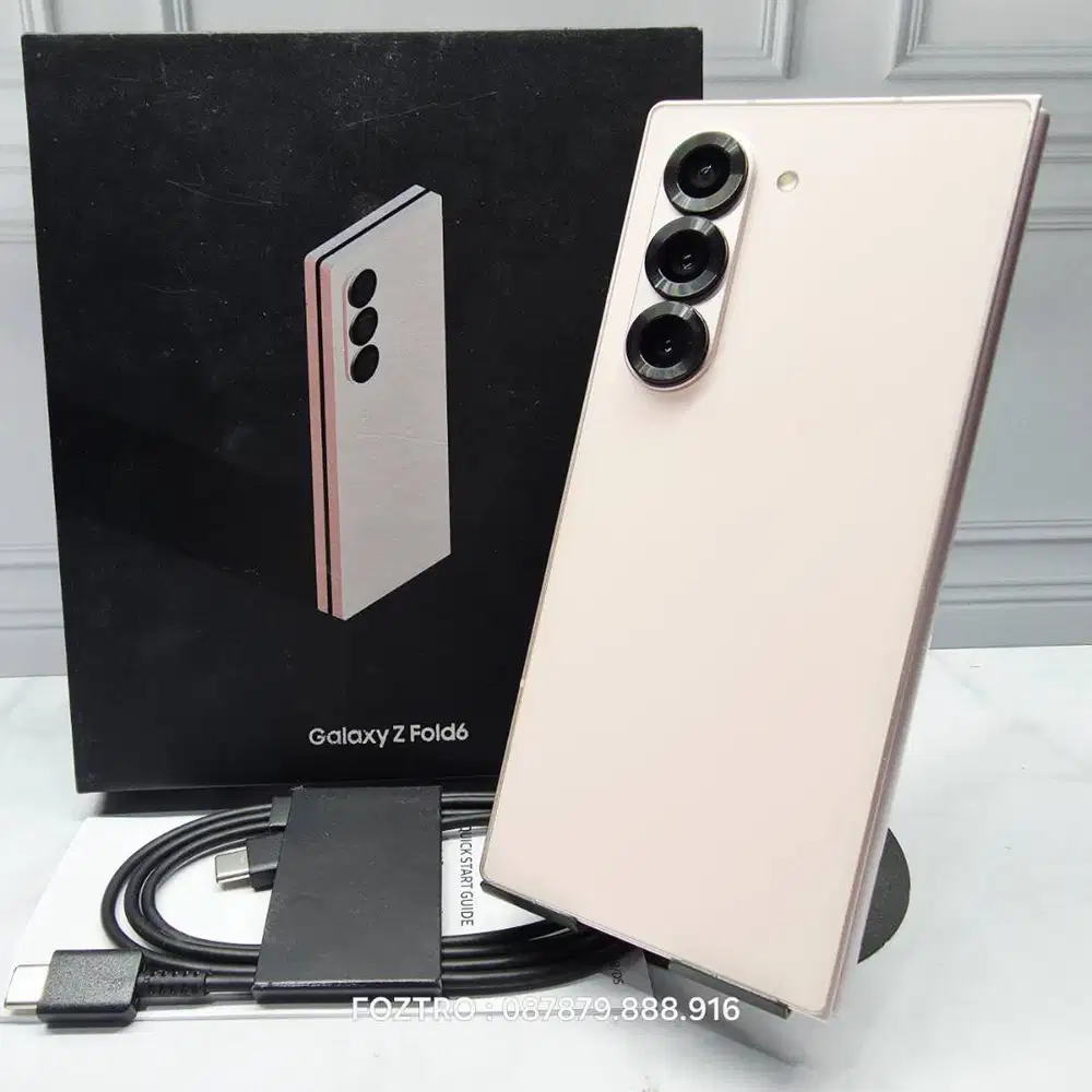 Samsung Galaxy Z Fold 6 12/512GB Pink Fullset Resmi No Minus