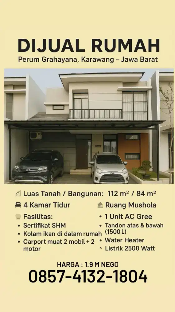 DIJUAL RUMAH SIAP HUNI – GRAHAYANA KARAWANG