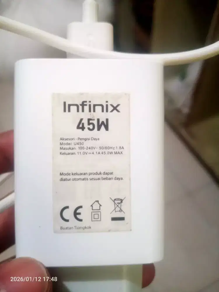 Charger infinix 45W type C original