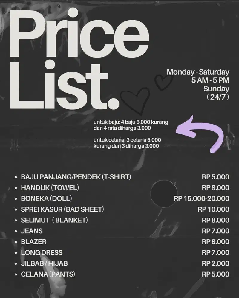 antar jemput laundry, siap jadi 3hari