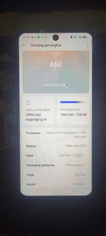 OPPO A60 8+4 BATANGAN