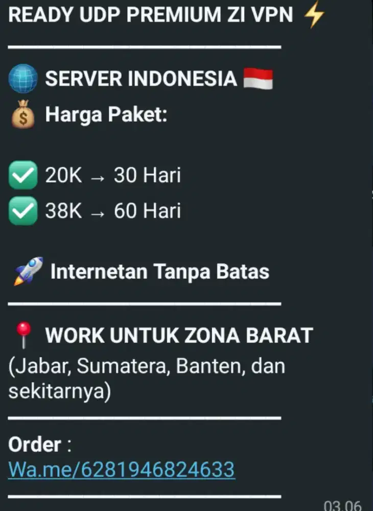 Kuota vpnuntuk Jawa Barat