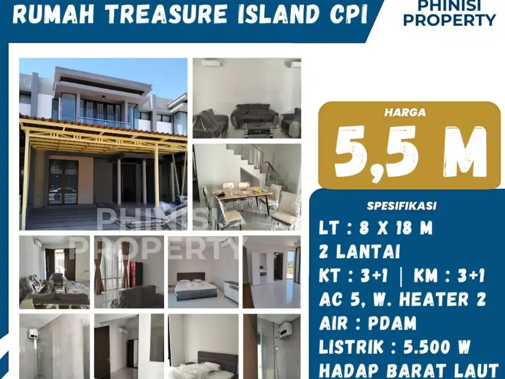 Dijual Rumah Full Furnish di Treasure Island Citraland City CPI