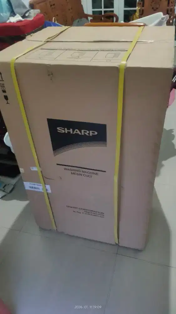 Mesin Cuci 1 Tabung SHARP ESM 7000 PGG 7KG Quick Wash Zero Pressure