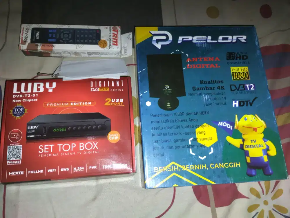 Set top box & anthena digital