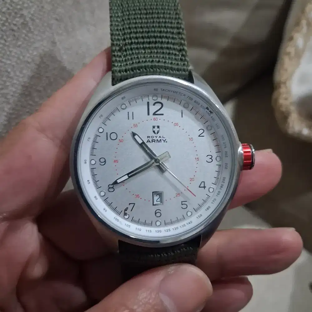 Jam Tangan Royal Army Original – Quartz, Military Style, Tanggal Aktif