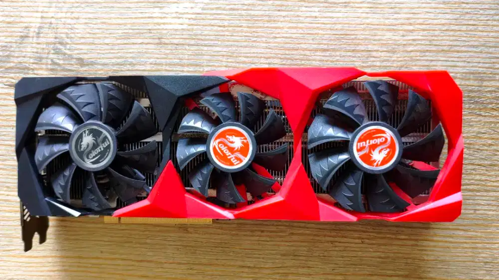 VGA GPU Colorful Nvidia GeForce RTX 3060 ti 8GB Axe Battle Triple Fan